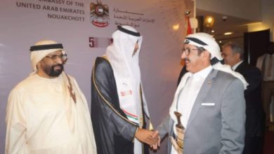 صورة عميد السلك الدبلوماسي العربي سفير اليمن لدى موريتانيا يشارك سفارة دولة الإمارات احتفالها بالعيد الوطني 51.