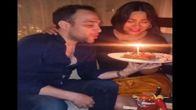 صورة بالصور والفيديو| شيرين عبدالوهاب تحتفل بعيد ميلاد حسام حبيب