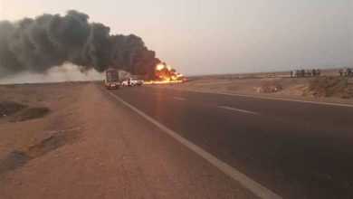 صورة حريق يلتهم سيارة مواد بترولية في الغردقة.. وإصابة 20 شخصاً  أخبار السعودية