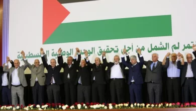 صورة قادة الفصائل الفلسطينية يجتمعون في مصر أملا في إنهاء الانقسام