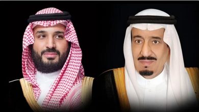 صورة القيادة تعزي ملك البحرين في وفاة الشيخ راشد بن صباح بن حمود بن صباح آل خليفة
