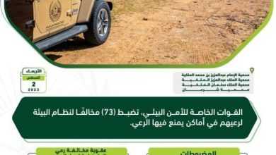 صورة قوات الأمن البيئي تضبط 73 مخالفاً لنظام البيئة لارتكابهم مخالفات رعي  أخبار السعودية