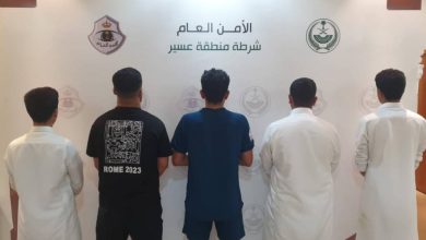 صورة ضبط 5 أشخاص اقتحموا ملعب كرة قدم بعسير  أخبار السعودية