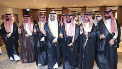 صورة مسؤولون وأعيان يشرفون زواج الهذيلي والحصيني  أخبار السعودية