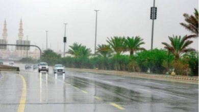 صورة استمرار فرص هطول الأمطار حتى الأحد المقبل على معظم المناطق