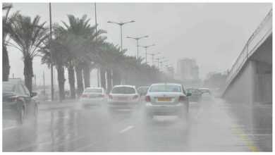 صورة أمطار غزيرة على مكة وشبورة مائية في المنطقة الشرقية