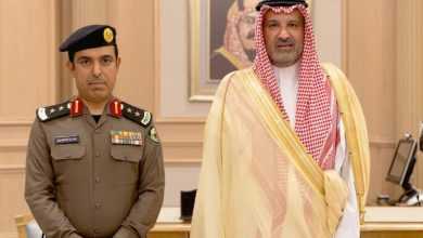 صورة فيصل بن سلمان يستقبل مدير شرطة المدينة اللواء الزهراني  أخبار السعودية