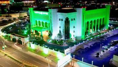 صورة مبنى إمارة “الباحة” يتوشح بالأخضر.. وفرحة عارمة تنتاب الأطفال في اليوم الوطني