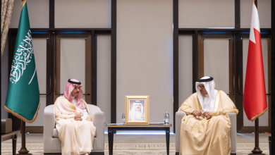 صورة وزير الخارجية يلتقي نظيره البحريني