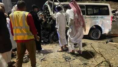 صورة وفاة وإصابة 5 في تصادم على طريق مطار الباحة  أخبار السعودية