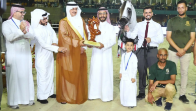 صورة تتويج الفائزين في البطولة الدولية الـ 14 لجمال الخيل العربية بمكة
