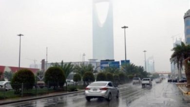 صورة أمطار متوسطة وغزيرة على الرياض.. ولا حوادث  أخبار السعودية
