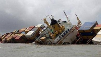 صورة غرق سفينة شحن قبالة الساحل الجنوبي الغربي لكوريا  أخبار السعودية