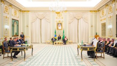 صورة ولي العهد ورئيس البرازيل يشهدان مراسم توقيع مذكرة تفاهم ثنائية بمجال الطاقة