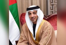 صورة منصور بن زايد يستقبل السفير السعودي