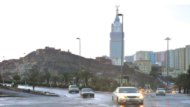 صورة إنذار أحمر بهطول الأمطار على عدد من محافظات مكة المكرمة