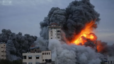 صورة استهداف المستشفى الأوروبي في خان يونس بقطاع غزة