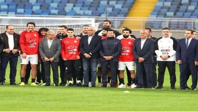 صورة وزير الرياضة وأبطال العالم يدعمون منتخب مصر قبل كأس الأمم الإفريقية (صور)
