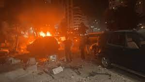 صورة مقتل صالح العاروري نائب المكتب السياسي لحماس بضربة إسرائيلية في بيروت
