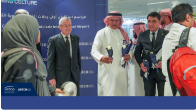 صورة مطار الملك عبدالعزيز الدولي يستقبل أولى الرحلات الجوية من تركمانستان