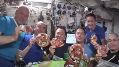 صورة فيديو| رواد فضاء يثيرون الجدل بطهي البيتزا في الفضاء.. كيف حدث ذلك؟
