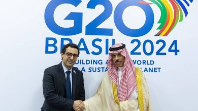 صورة فيصل بن فرحان يشارك في الجلسة الثانية لاجتماع وزراء خارجية دول «G20» بعنوان «إعادة هيكلة الحوكمة العالمية»  أخبار السعودية