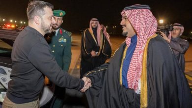 صورة الرئيس الأوكراني يغادر الرياض  أخبار السعودية