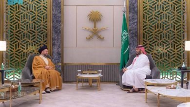 صورة ولي العهد يستعرض العلاقات الثنائية مع زعيم تيار الحكمة في العراق  أخبار السعودية