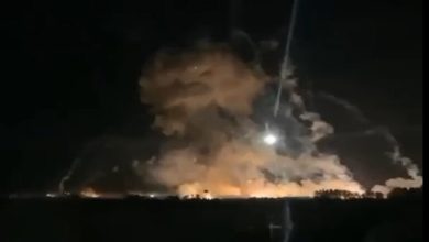 صورة انفجار ضخم يهز قاعدة عسكرية تستخدمها قوات الحشد الشعبي جنوبي بغداد (فيديو)