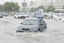 صورة شرطة عجمان توضّح الإجراء المناسب لأصحاب المركبات المتضررة من الأمطار