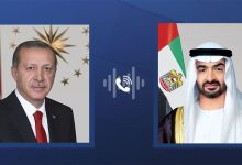 صورة رئيس الدولة يتلقى اتصالاً هاتفياً من الرئيس التركي أعرب خلاله عن تمنياته السلامة للإمارات وشعبها إثر الأمطار والظروف المناخية التي شهدتها البلاد
