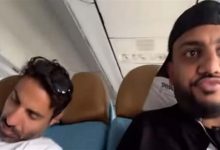 صورة أوس أوس يسخر من أحمد فهمي بسبب نومه في الطائرة من كواليس “عصابة المكس”