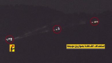 صورة “حزب الله” يعرض مشاهد من نفذه ضد قافلة عسكرية إسرائيلية (فيديو)