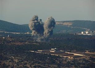 صورة قصف جوي ومدفعي للاحتلال الإسرائيلي على جنوب لبنان