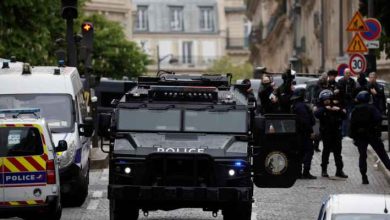 صورة انتشار الشرطة الفرنسية بمحيط القنصلية الإيرانية في باريس