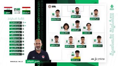 صورة العراق يعتمد تشكيلة مباراة طاجيكستان في كأس آسيا تحت 23 عاماً