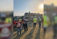 صورة وفاة 14 شخصا بحادث انقلاب حافلة في السعودية  صور