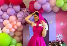صورة على طريقة “كرتون ماشا والدب”.. هكذا احتفلت هاجر أحمد بعيد ميلاد ابنتها