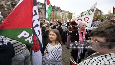 صورة الجمهور يهتف ضد مغنية إسرائيلية بمسابقة “يوروفيجن” في السويد من أجل فلسطين