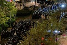 صورة حملة اعتقالات شنّتها الشرطة الأمريكية بحق طلاب في جامعة كولومبيا