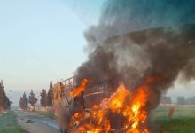 صورة سوريا: مسيّرة إسرائيلية تستهدف شاحنة في ريف حمص