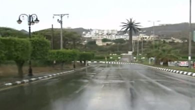 صورة أمطار غزيرة على منطقة عسير