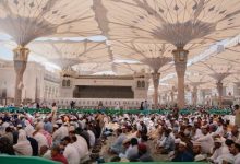 صورة أكثر من 4,200 ملايين مصلٍ يؤدون الصلوات في المسجد النبوي الأسبوع الماضي