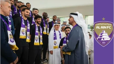 صورة بعد الإنجاز الآسيوي .. رئيس الإمارات يستقبل فريق العين